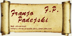 Franjo Padejski vizit kartica